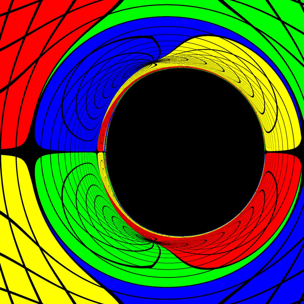 Colorful ray-trace image of Black Hole
